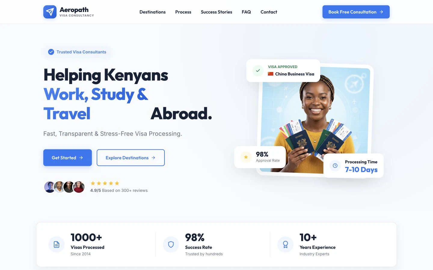 Aeropath website homepage screenshot